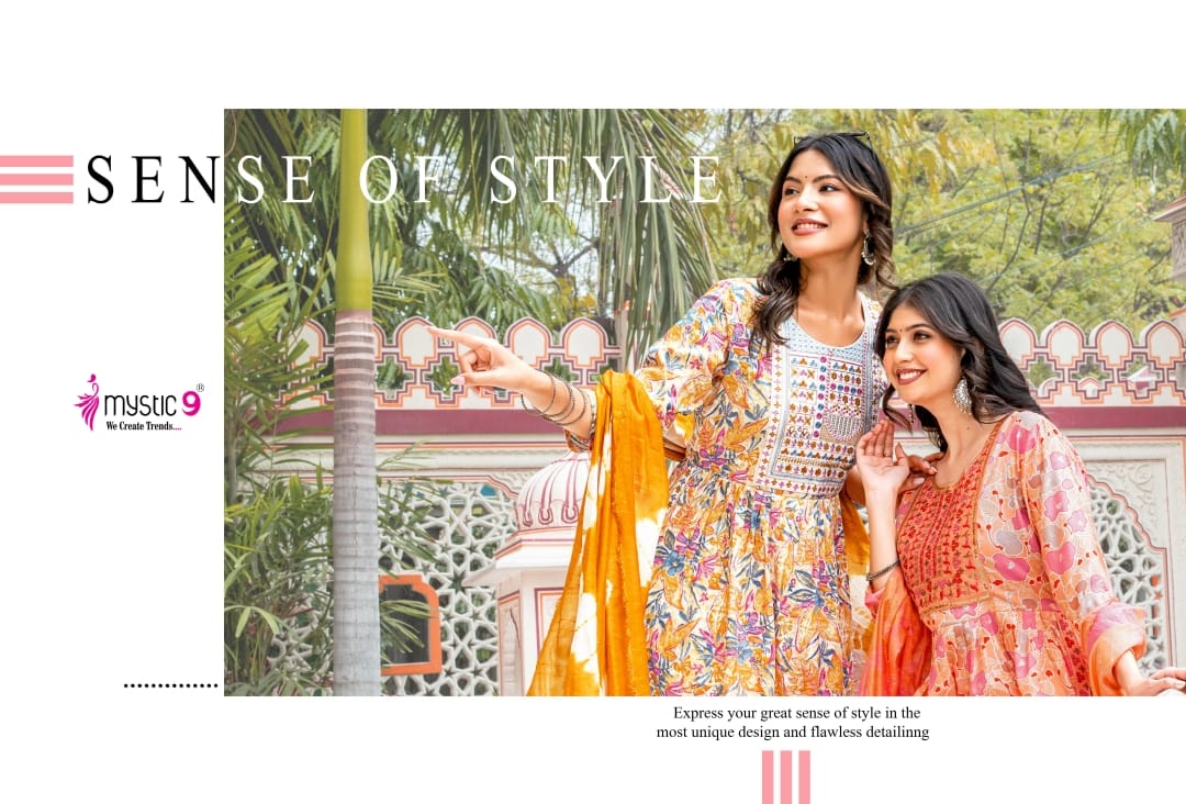 Sara Vol 17 Mystic 9 Rayon Readymade Pant Style Suits Manufacturer Gujarat