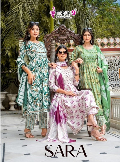 Sara Vol 17 Mystic 9 Rayon Readymade Pant Style Suits Manufacturer Gujarat