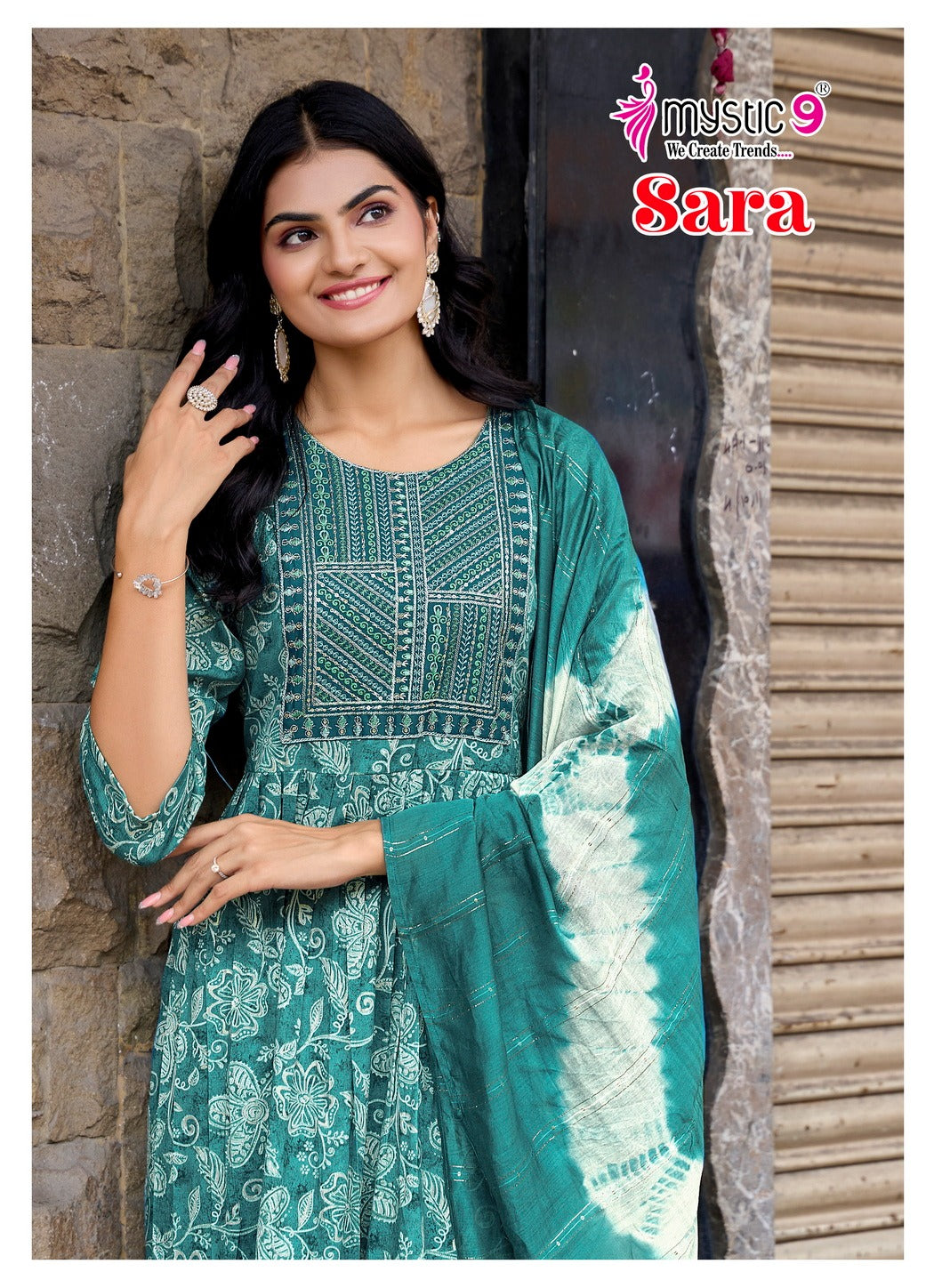 Sara Vol 19 Mystic 9 Rayon Readymade Pant Style Suits Manufacturer