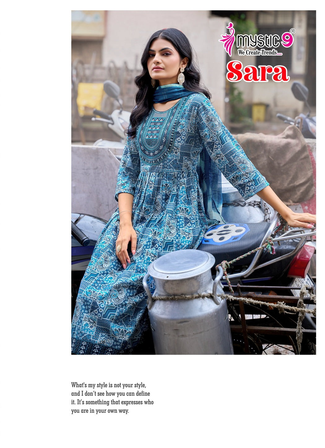 Sara Vol 19 Mystic 9 Rayon Readymade Pant Style Suits Manufacturer