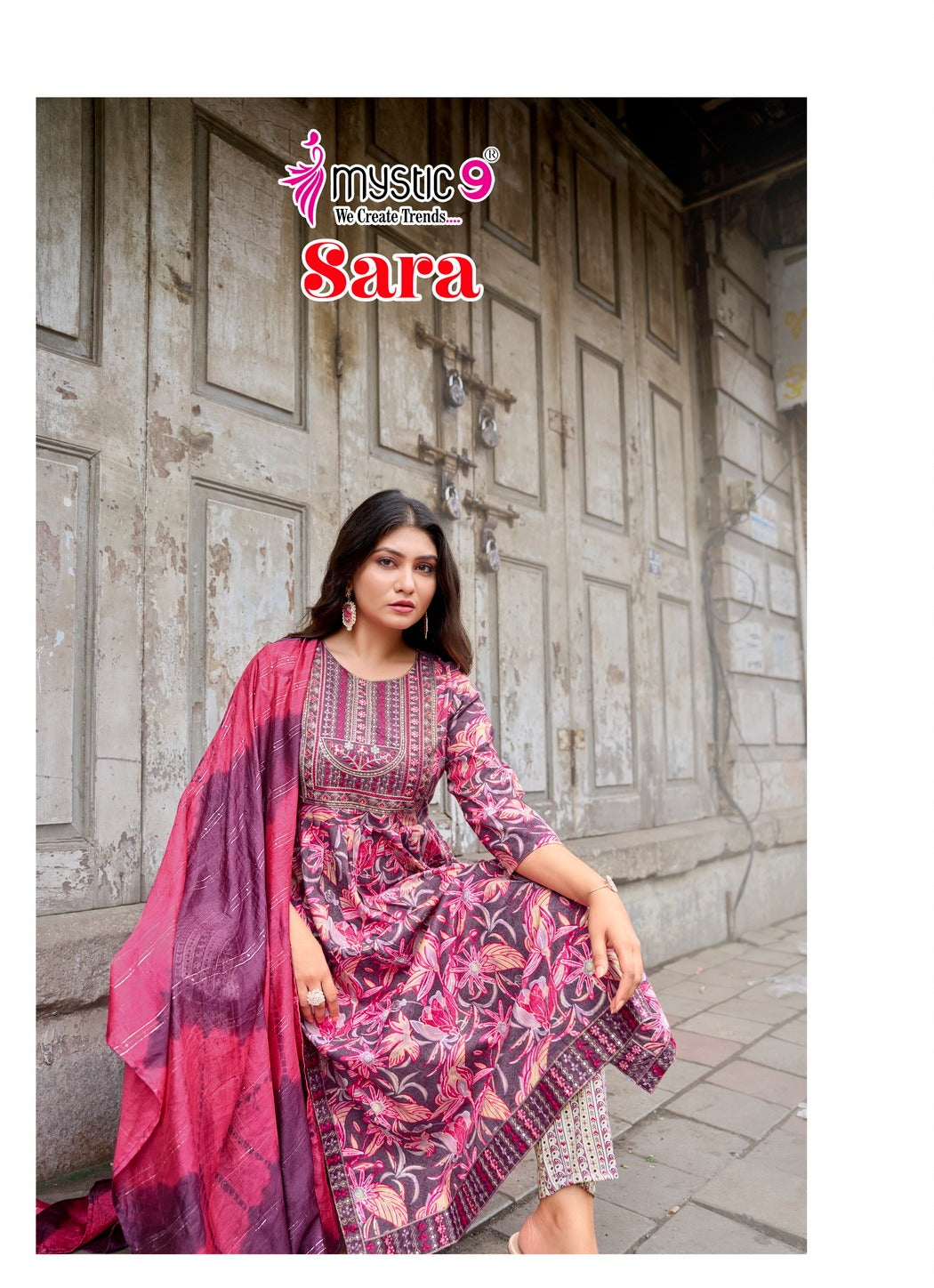 Sara Vol 19 Mystic 9 Rayon Readymade Pant Style Suits Manufacturer