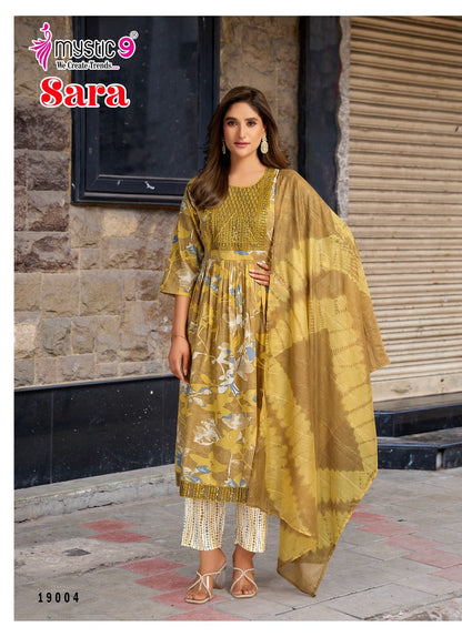 Sara Vol 19 Mystic 9 Rayon Readymade Pant Style Suits Manufacturer