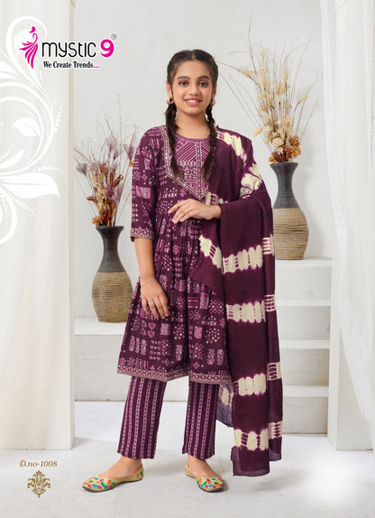 Sara Vol 1 Mystic 9 Rayon Capsule Girls Readymade Pant Suits Exporter