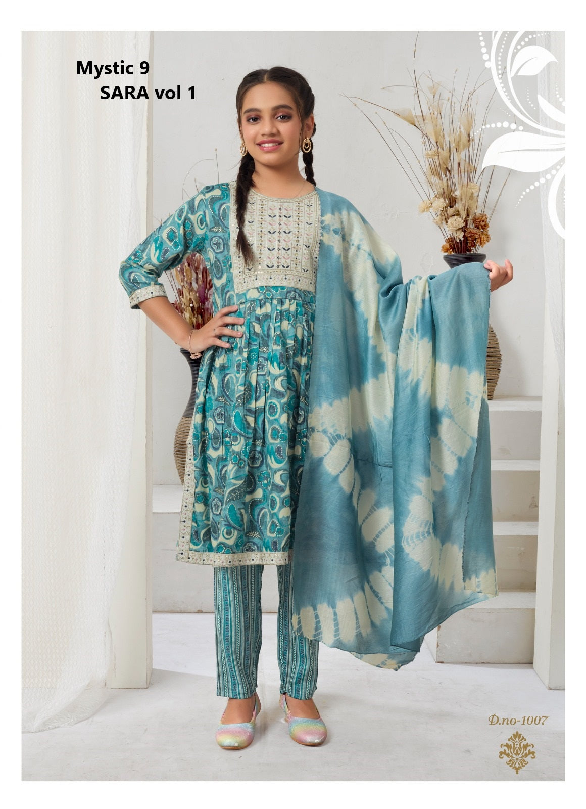 Sara Vol 1 Mystic 9 Rayon Capsule Girls Readymade Pant Suits Exporter