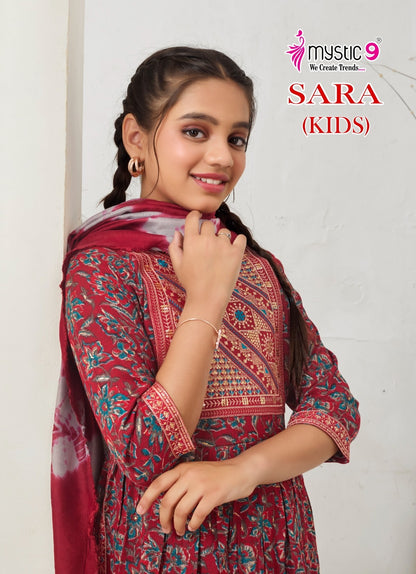 Sara Vol 1 Mystic 9 Rayon Capsule Girls Readymade Pant Suits Exporter