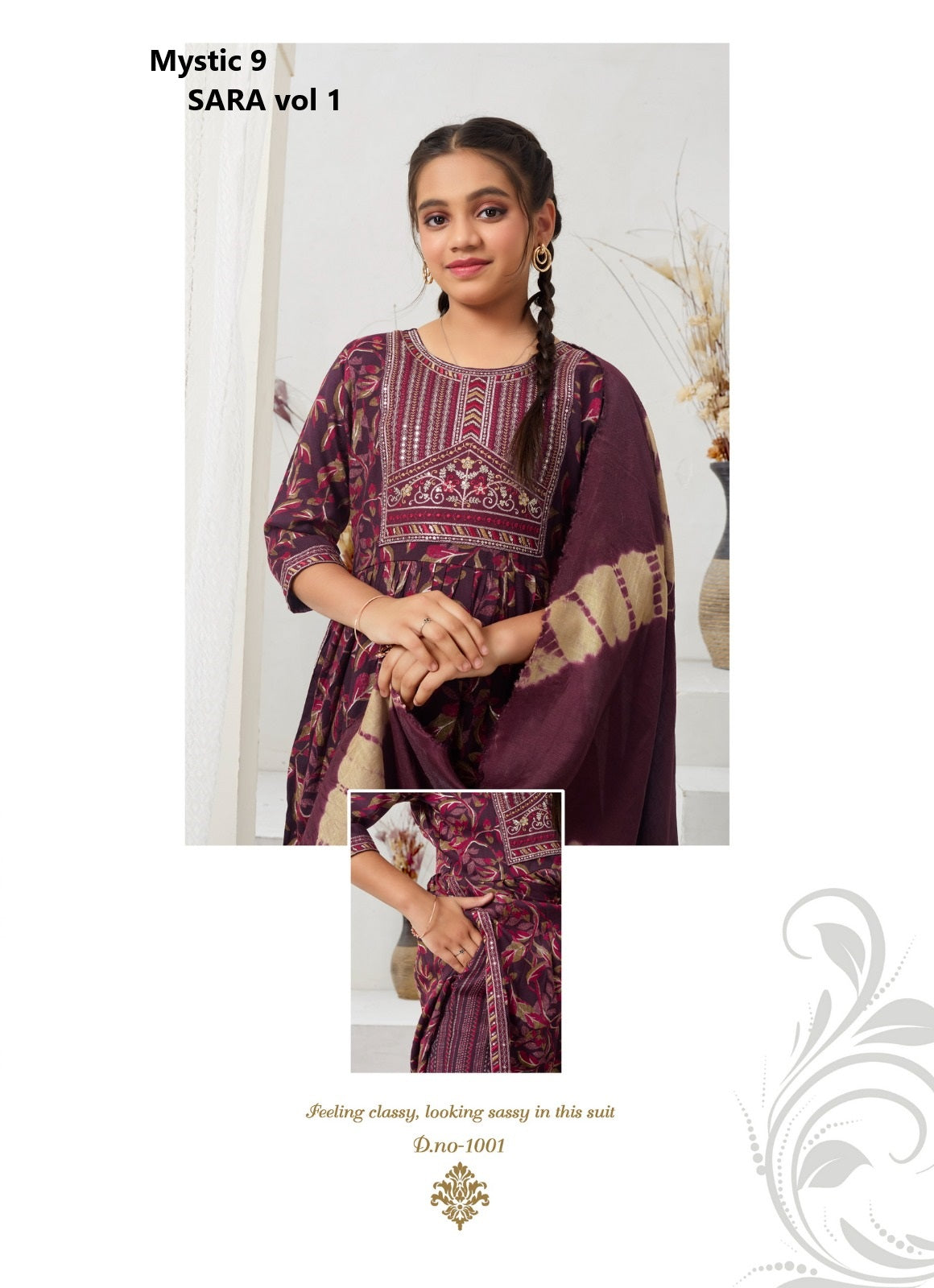 Sara Vol 1 Mystic 9 Rayon Capsule Girls Readymade Pant Suits Exporter