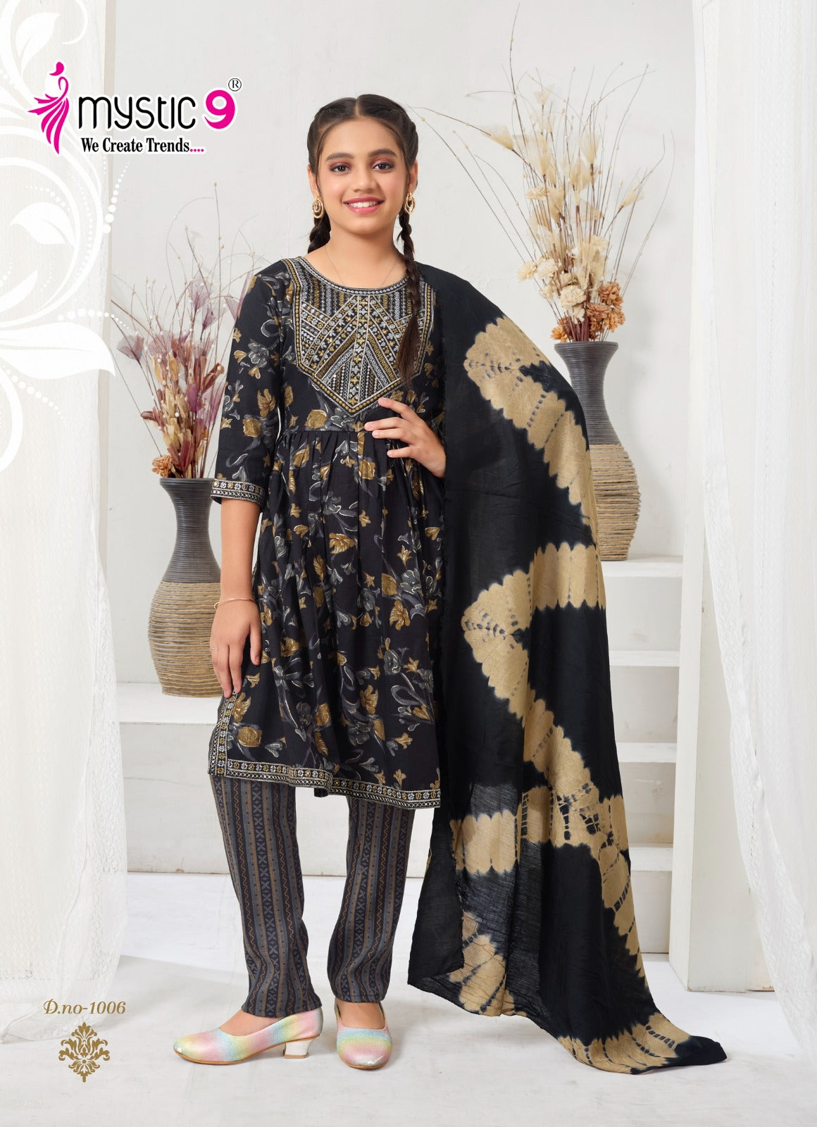 Sara Vol 1 Mystic 9 Rayon Capsule Girls Readymade Pant Suits Exporter