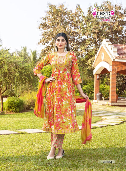 Sara Vol 20 Mystic 9 Rayon Capsule Readymade Pant Style Suits Exporter