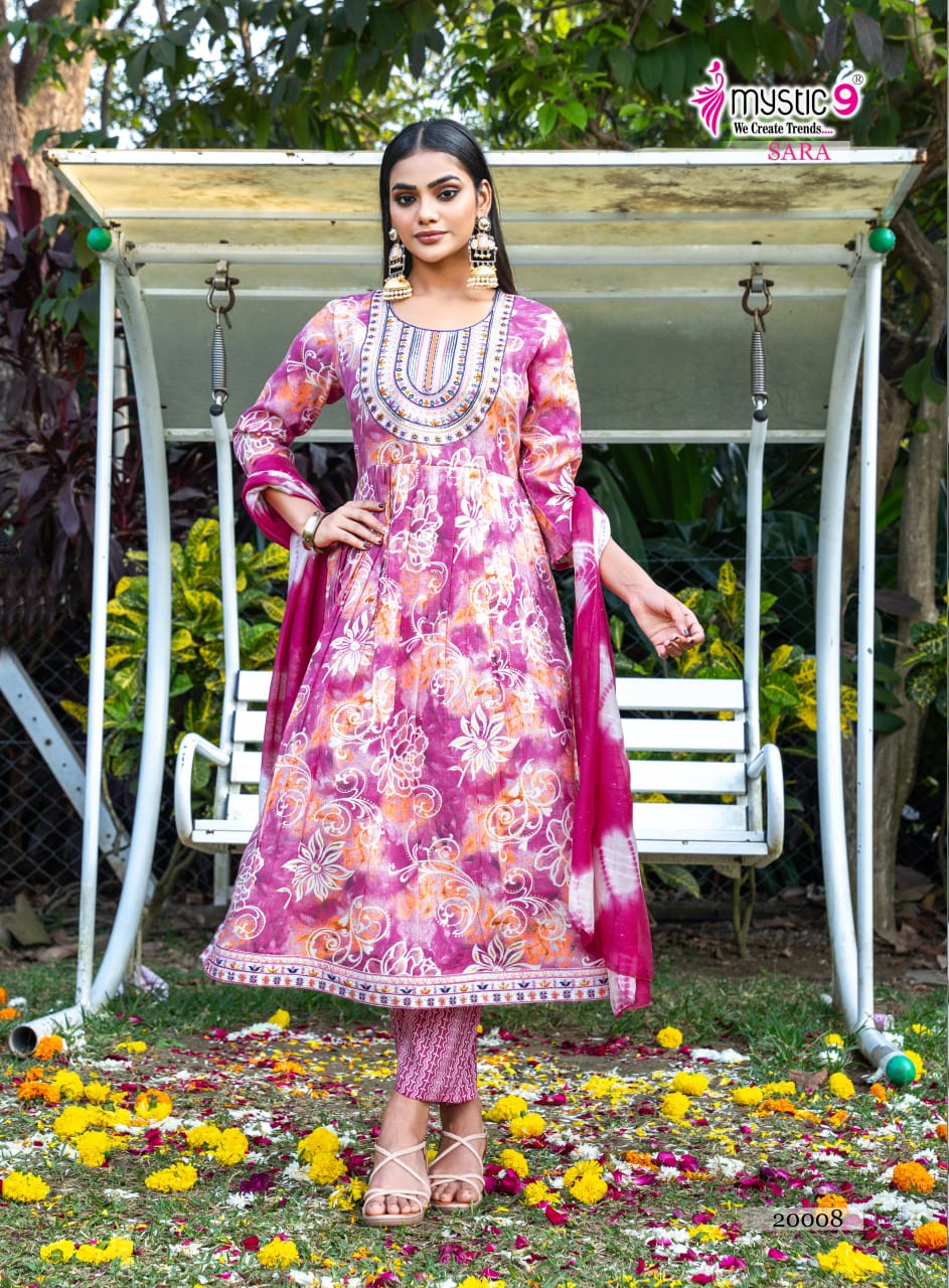 Sara Vol 20 Mystic 9 Rayon Capsule Readymade Pant Style Suits Exporter