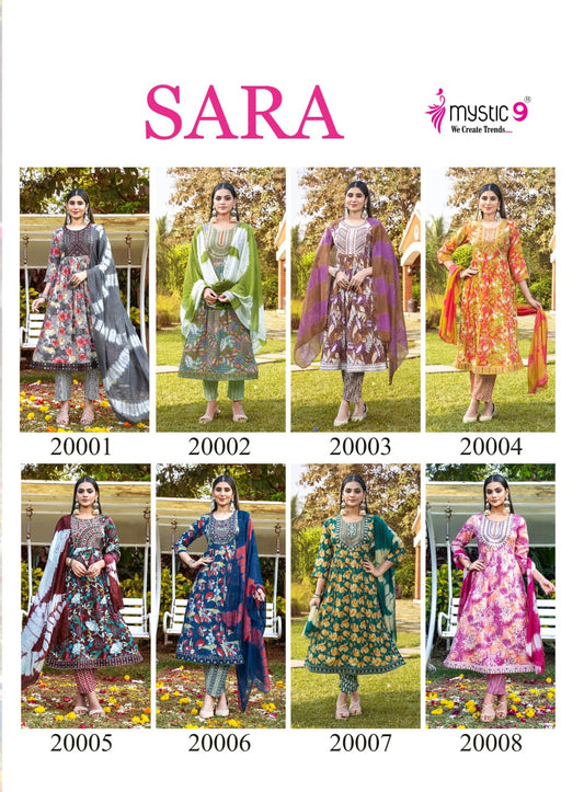 Sara Vol 20 Mystic 9 Rayon Capsule Readymade Pant Style Suits Exporter