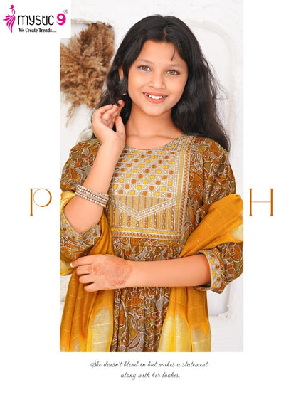 Sara Vol 2 Mystic 9 Rayon Girls Readymade Pant Suits Wholesaler Gujarat