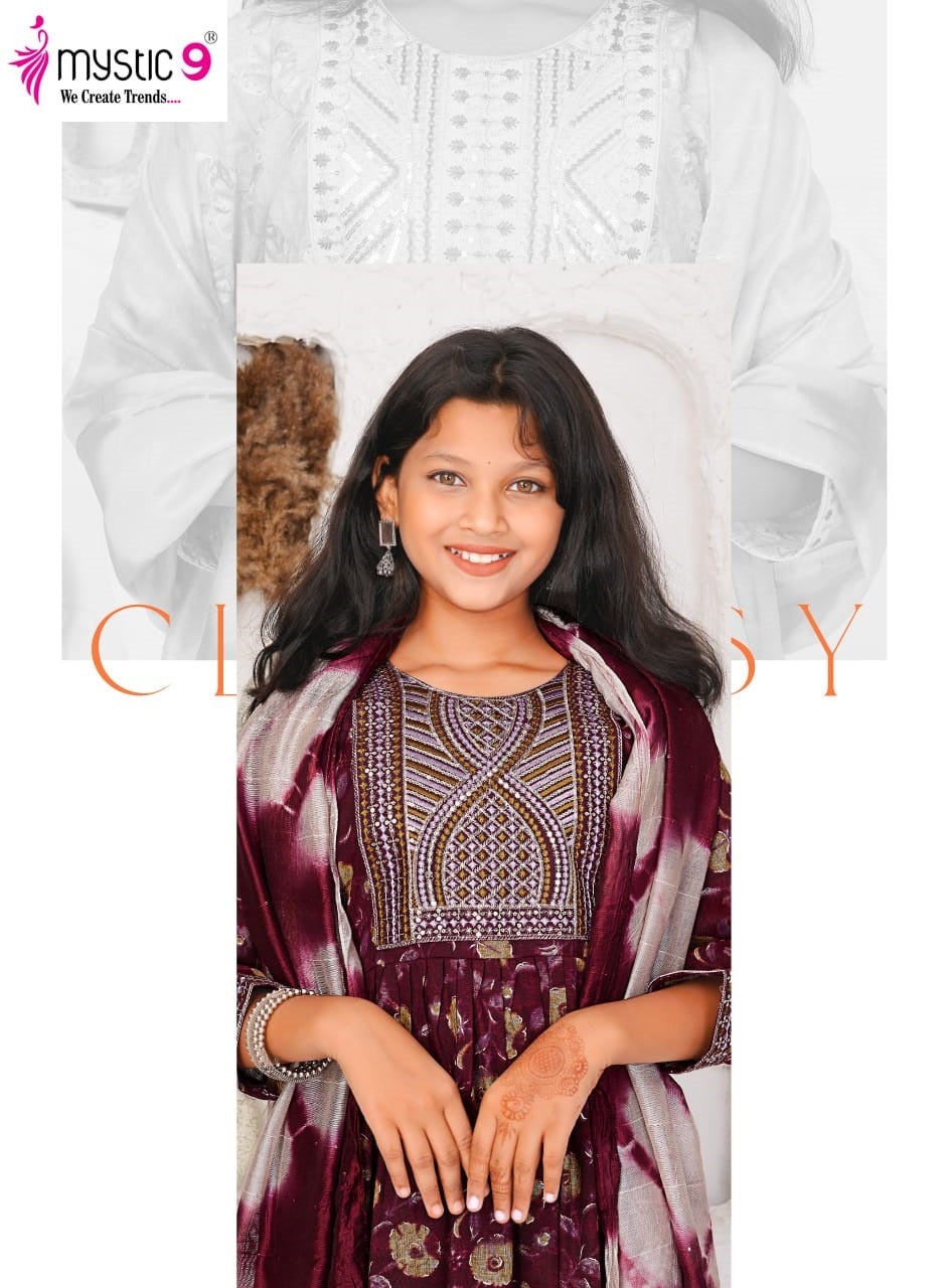 Sara Vol 2 Mystic 9 Rayon Girls Readymade Pant Suits Wholesaler Gujarat