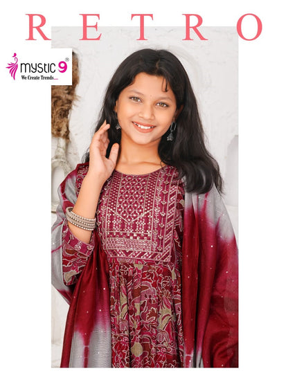 Sara Vol 2 Mystic 9 Rayon Girls Readymade Pant Suits Wholesaler Gujarat