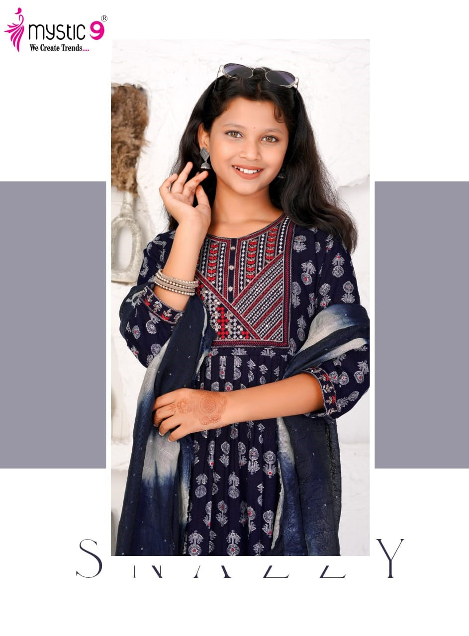 Sara Vol 2 Mystic 9 Rayon Girls Readymade Pant Suits Wholesaler Gujarat