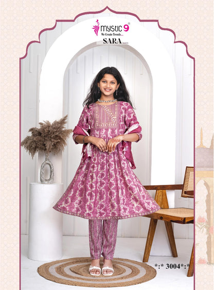 Sara Vol 3 Mystic 9 Rayon Girls Readymade Pant Suits Supplier Ahmedabad