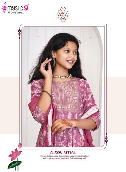 Sara Vol 3 Mystic 9 Rayon Girls Readymade Pant Suits Supplier Ahmedabad