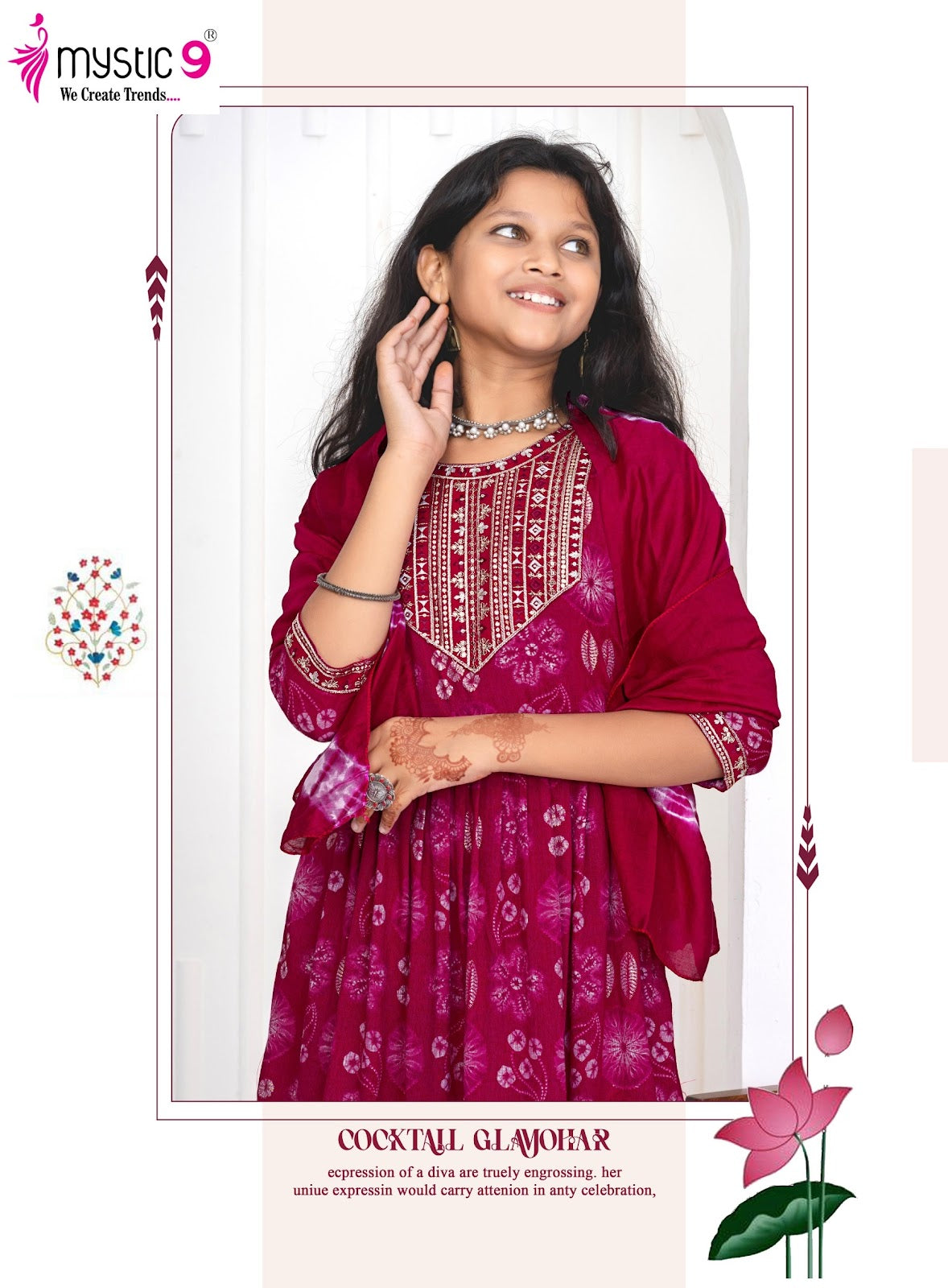 Sara Vol 3 Mystic 9 Rayon Girls Readymade Pant Suits Supplier Ahmedabad