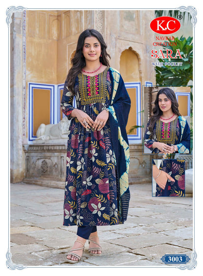 Sara Vol 3 Navkar Kc Vetican Readymade Anarkali Suits Manufacturer
