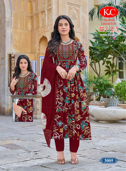 Sara Vol 3 Navkar Kc Vetican Readymade Anarkali Suits Manufacturer