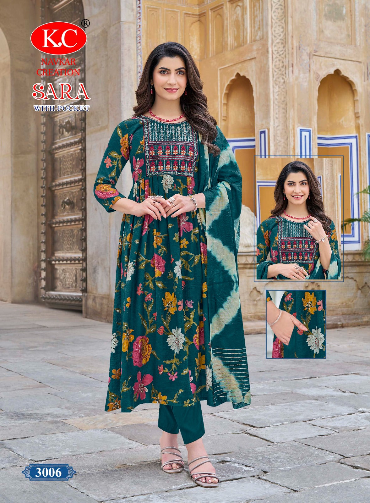 Sara Vol 3 Navkar Kc Vetican Readymade Anarkali Suits Manufacturer