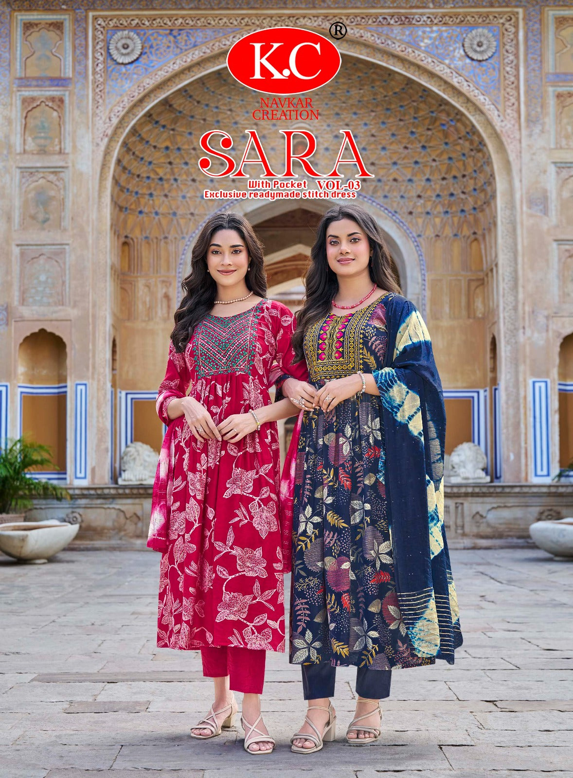 Sara Vol 3 Navkar Kc Vetican Readymade Anarkali Suits Manufacturer