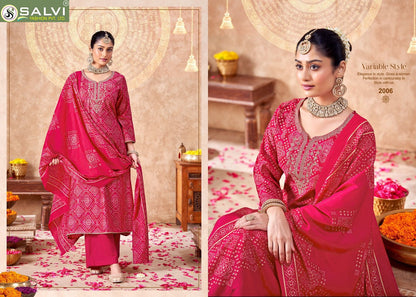 Sarah Festive Vol 2 Salvi Fashion Modal Silk Pant Style Suits Exporter India