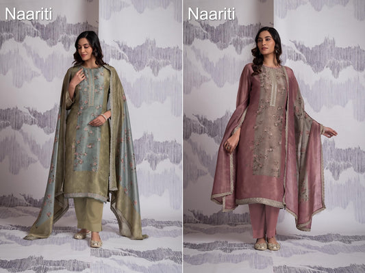 Sarahaa Naariti Organza Pant Style Suits Supplier Gujarat
