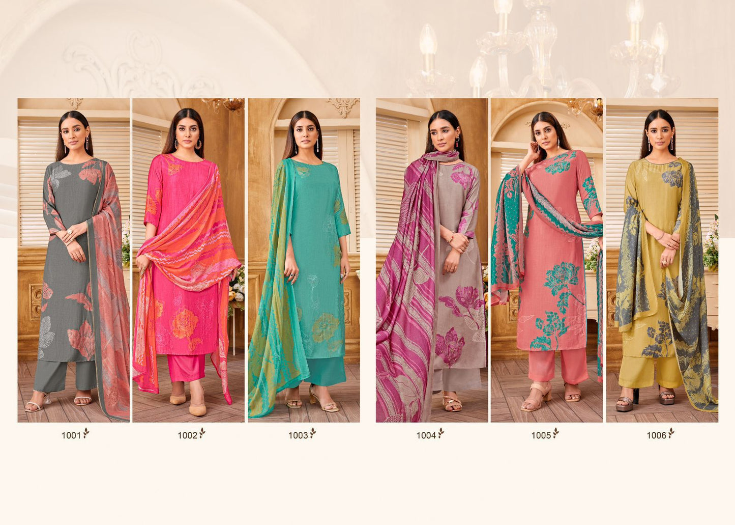 Sarai Salvi Fashion Bemberg Muslin Plazzo Style Suits Wholesale Price