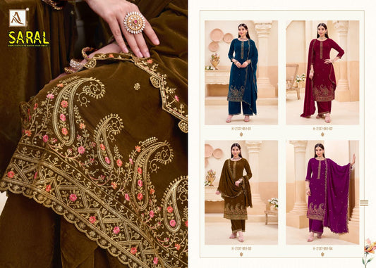 Saral Alok Velvet Suits Exporter Gujarat