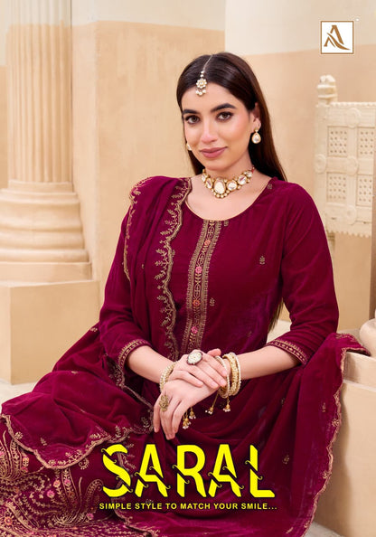 Saral Alok Velvet Suits Exporter Gujarat