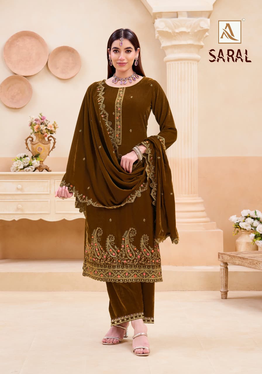 Saral Alok Velvet Suits Exporter Gujarat