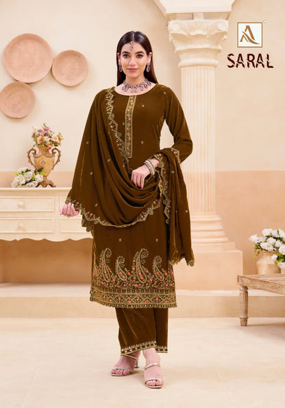 Saral Alok Velvet Suits Exporter Gujarat