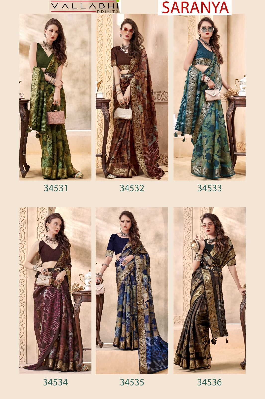 Saranya Vallabhi Prints Linen Sarees Manufacturer India