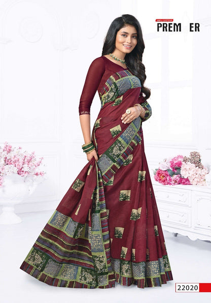 Saravani Vol 22 Premier Cotton Sarees Manufacturer Gujarat