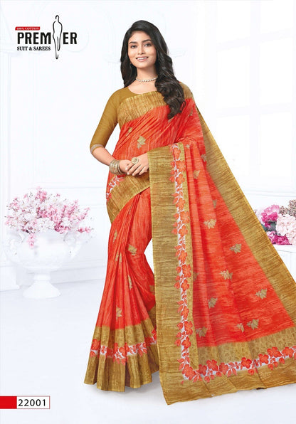 Saravani Vol 22 Premier Cotton Sarees Manufacturer Gujarat