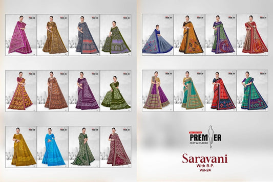 Saravani Vol 24 Premier Cotton Sarees Wholesaler India
