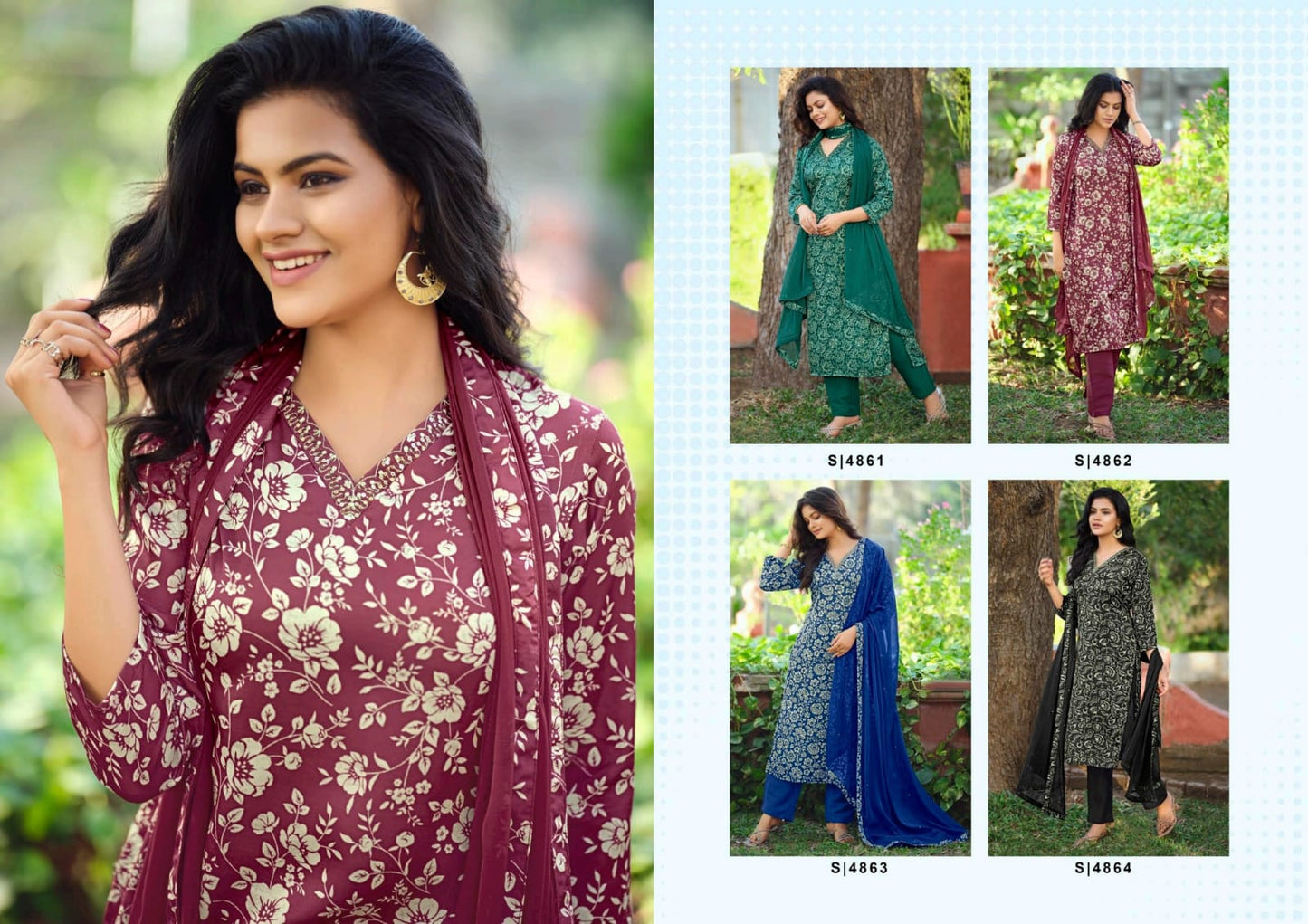 Sareeka Sbs Jaam Satin Readymade Pant Style Suits