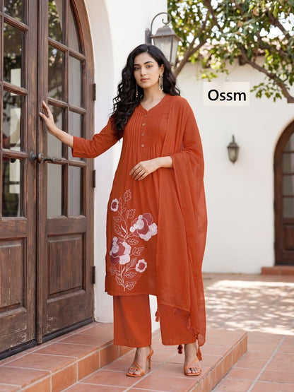 Sargam 2026 Ossm Chanderi Readymade Pant Style Suits Supplier India