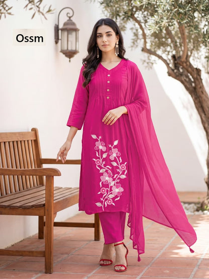 Sargam 2026 Ossm Chanderi Readymade Pant Style Suits Supplier India