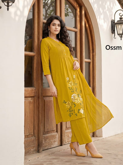 Sargam 2026 Ossm Chanderi Readymade Pant Style Suits Supplier India