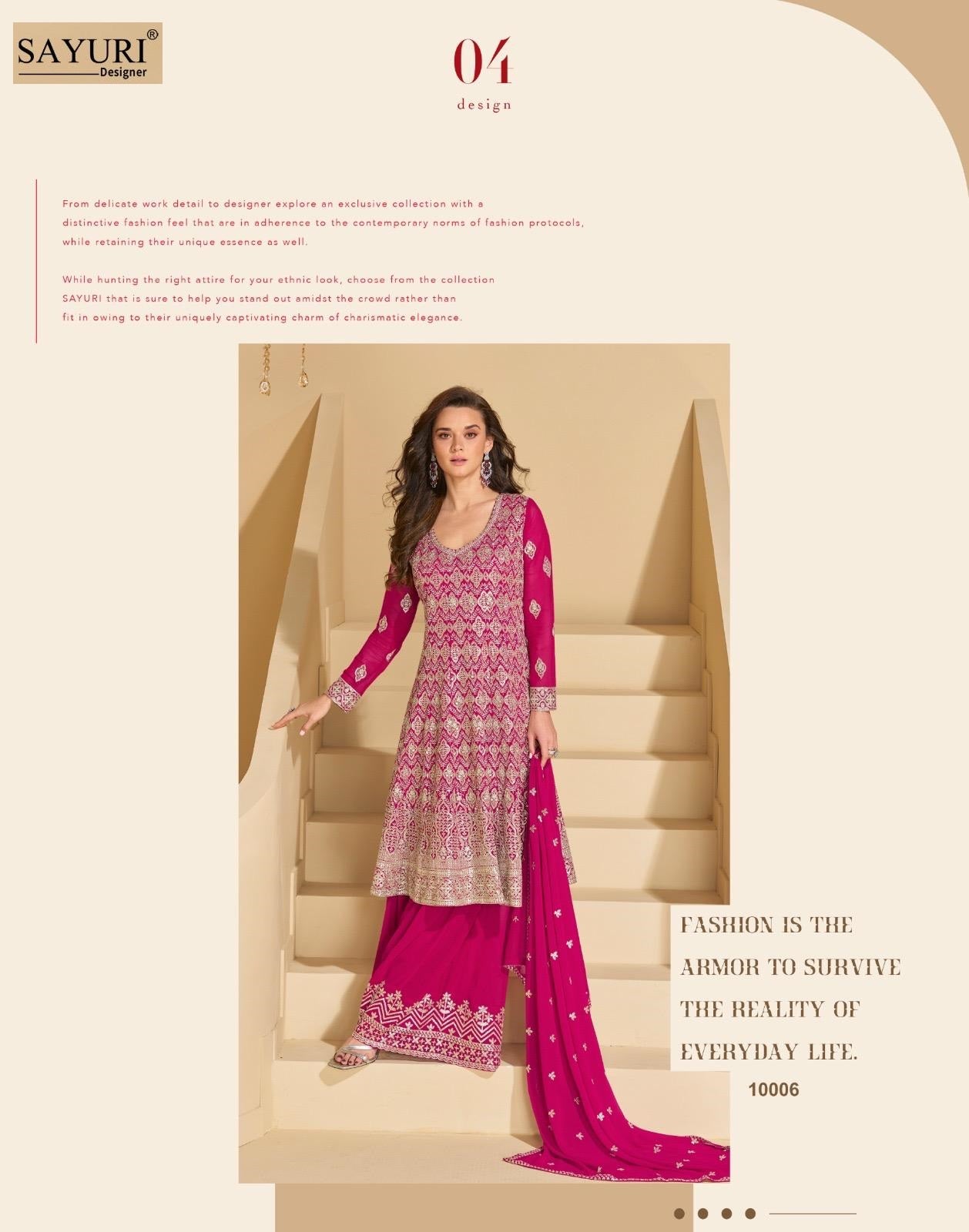 Sargam Sayuri Georgette Readymade Plazzo Style Suits Supplier