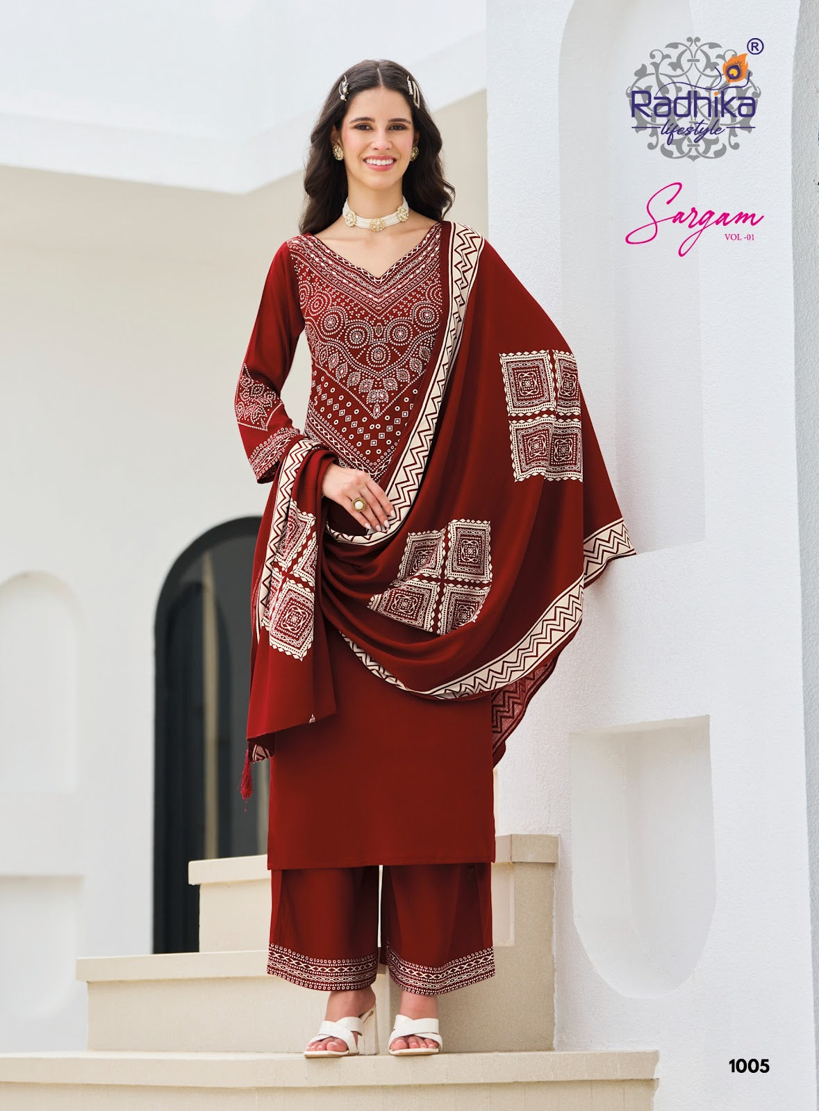 Sargam Vol 1 Radhika Lifestyle Gaji Silk Readymade Plazzo Style Suits Wholesale Price