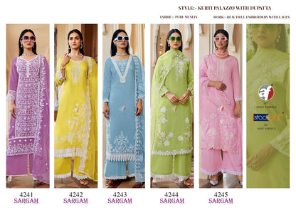 Sargam Vol 2 Af Muslin Readymade Plazzo Style Suits Supplier India