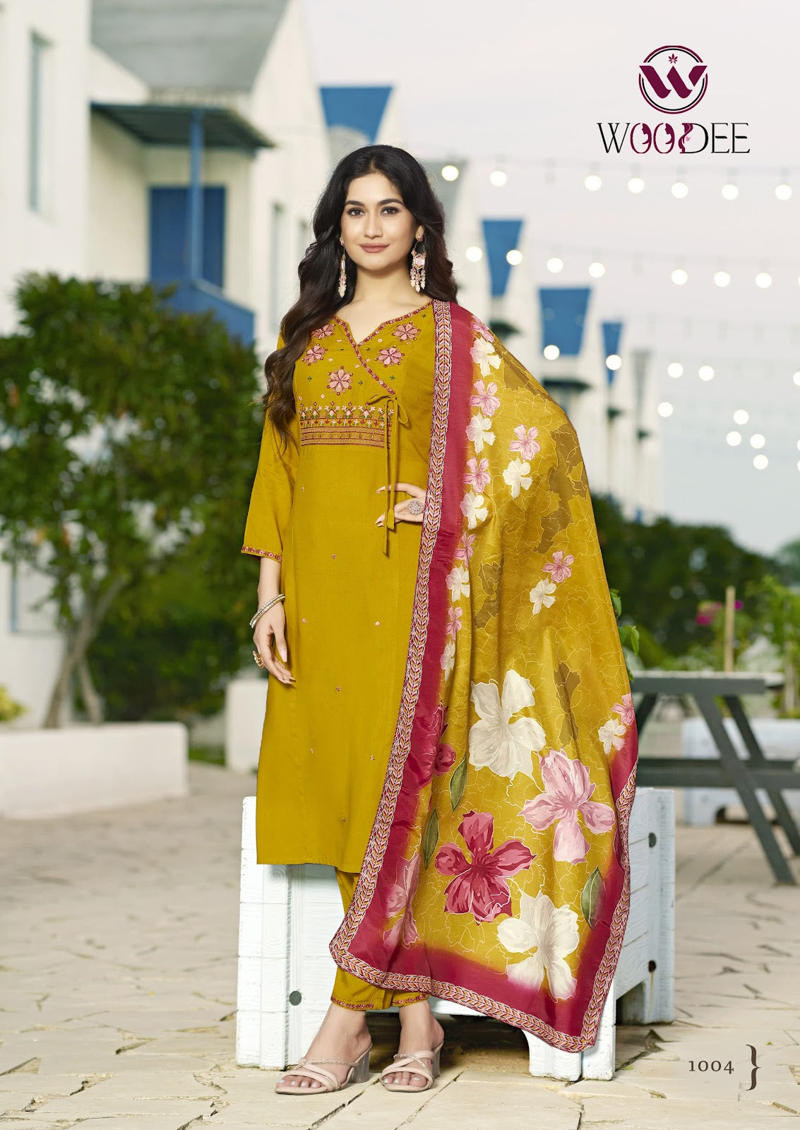 Sargam Woodee Rayon Readymade Pant Style Suits Manufacturer Gujarat