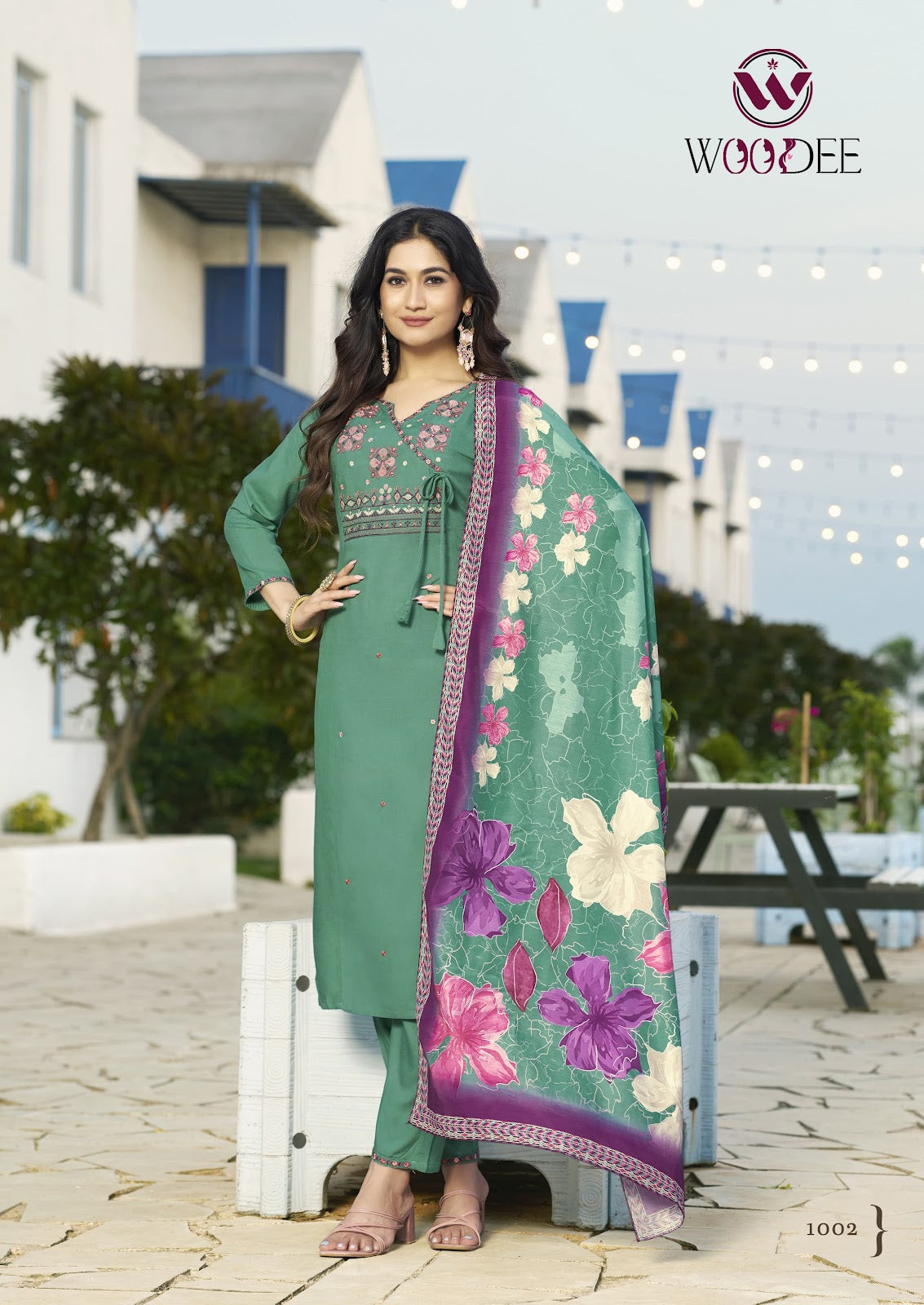 Sargam Woodee Rayon Readymade Pant Style Suits Manufacturer Gujarat