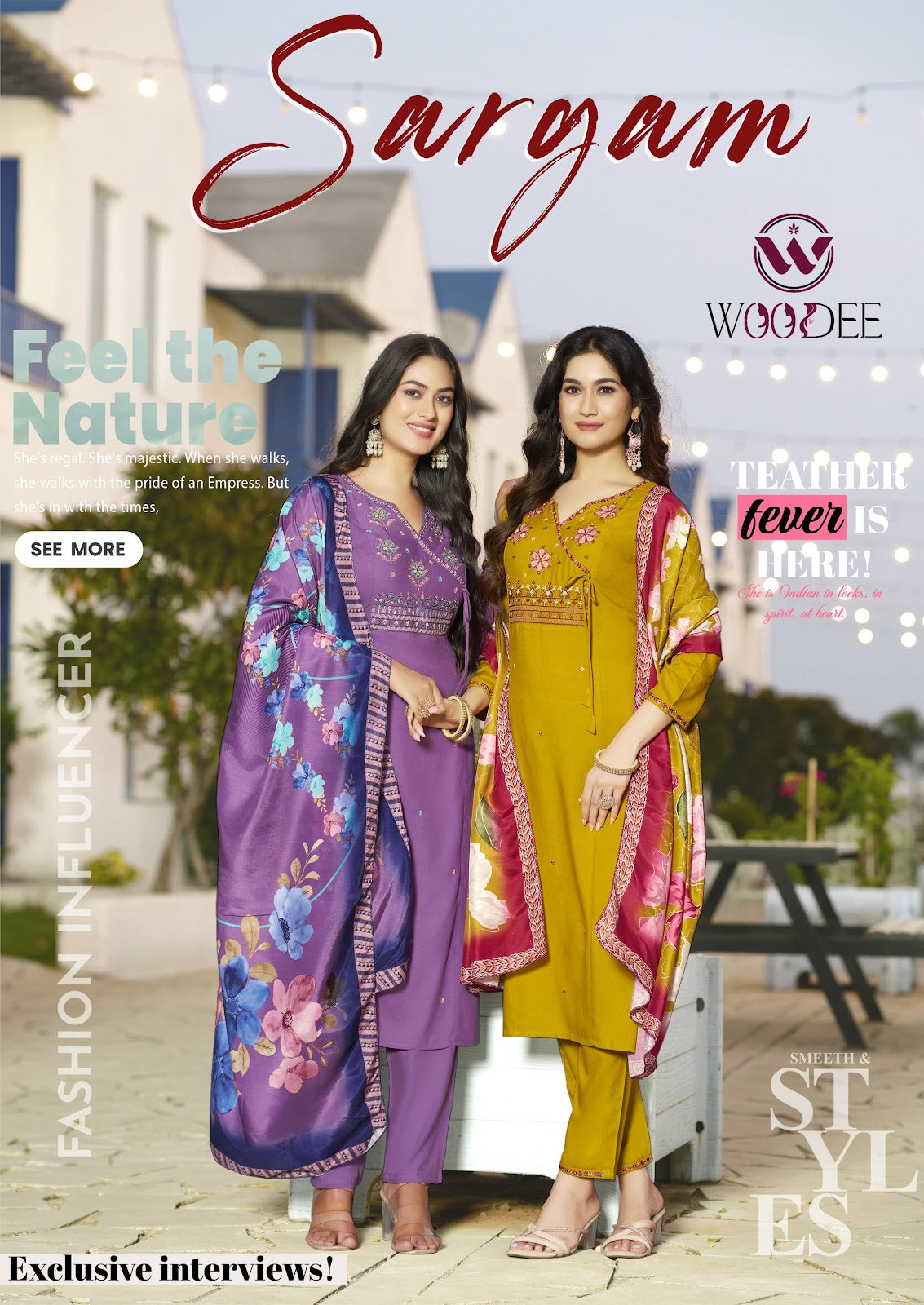Sargam Woodee Rayon Readymade Pant Style Suits Manufacturer Gujarat