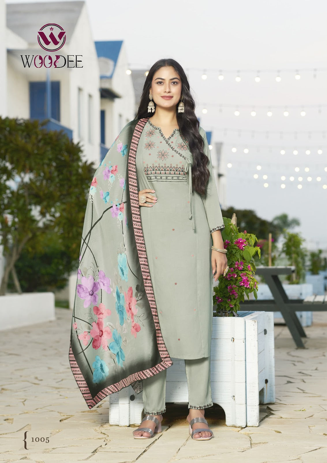 Sargam Woodee Rayon Readymade Pant Style Suits Manufacturer Gujarat
