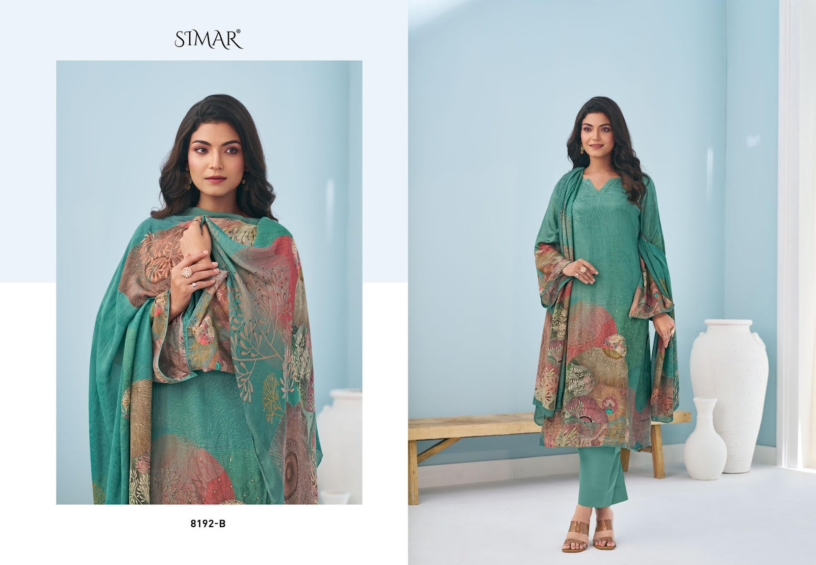 Sargoshi Simar Pure Viscose Muslin Pant Style Suits Wholesaler Gujarat