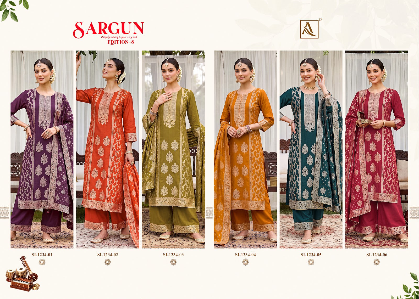 Sargun Edition 8 Alok Viscose Maslin Karachi Salwar Suits Supplier