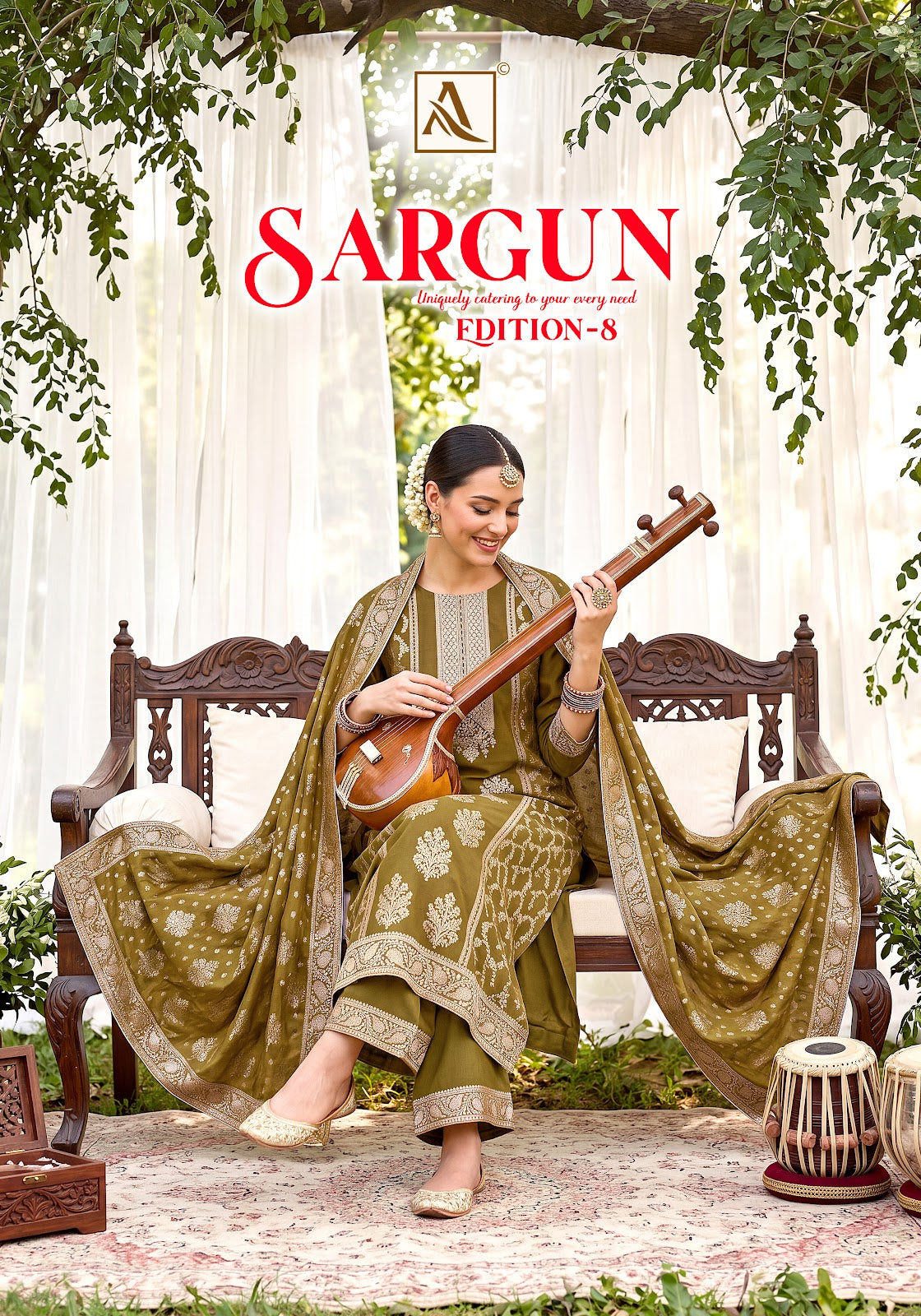 Sargun Edition 8 Alok Viscose Maslin Karachi Salwar Suits Supplier